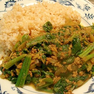 ほうれん草とひき肉の和風カレー